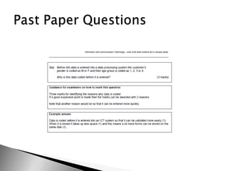 Past Paper Questions