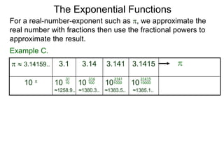 Example F. We open an account with annual rate r = 9%,
compounded monthly, i.e. 12 times a year.
Compound Interest
In practice, compound interests are usually quoted in
annual interest rate r and the frequency f, the number of times
of compounding in one year, so the periodic rate i = .
r
f
 