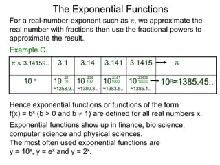 Example F. We open an account with annual rate r = 9%,
compounded monthly, i.e. 12 times a year. After 40 years the
total return is $250,000, what was the initial principal?
We have r = 9% = 0.09 for one year,
and f = 12 is the number of times of compounding in one year,
so the periodic or monthly rate i = 0.09/12.
Compound Interest
In practice, compound interests are usually quoted in
annual interest rate r and the frequency f, the number of times
of compounding in one year, so the periodic rate i = .
r
f
 