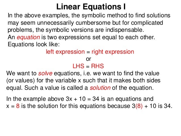 2 2linear equations i