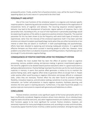 PERSONALITY AND POSITIVE EMOTIONS | PDF