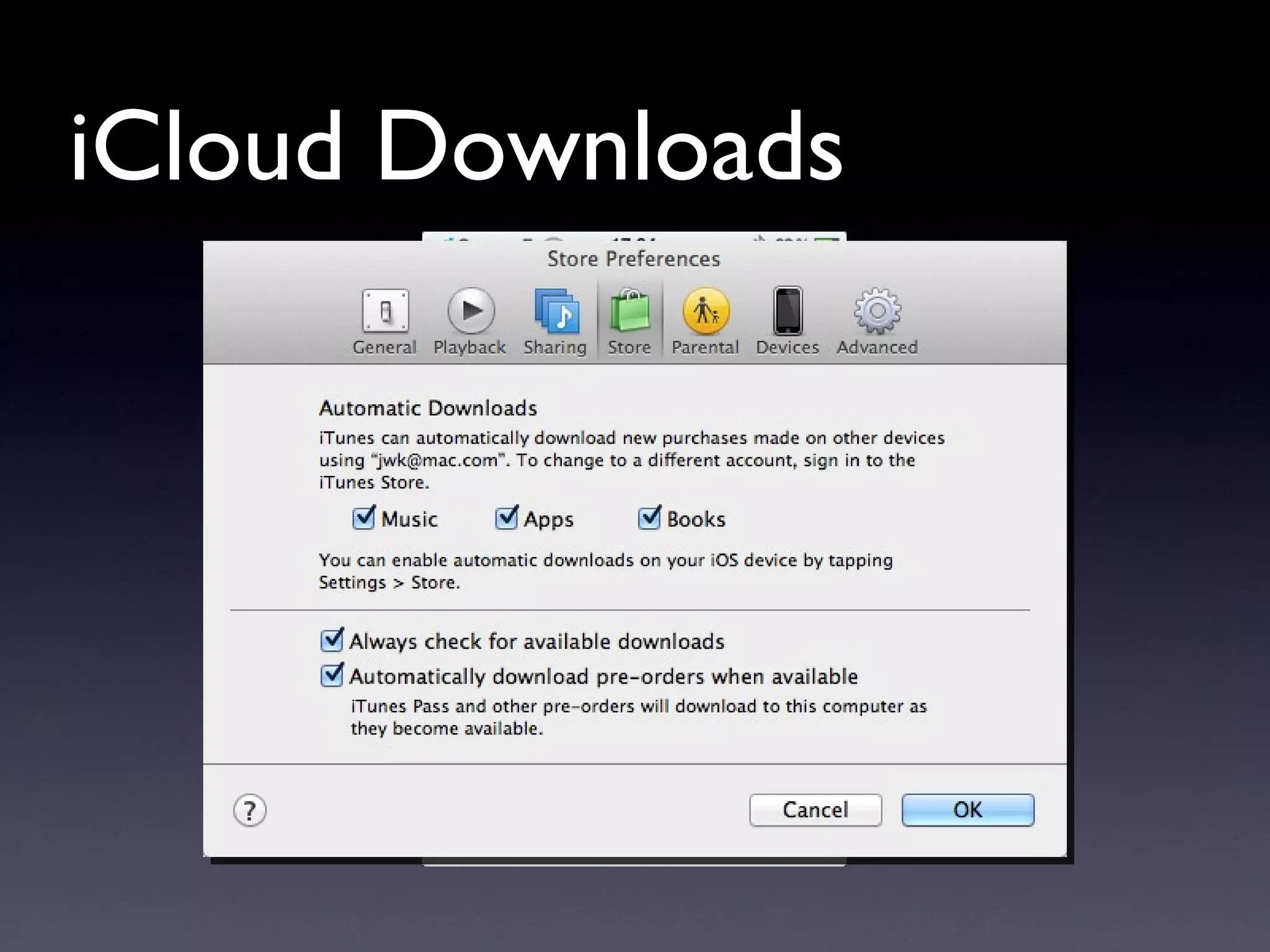 iCloud Downloads 