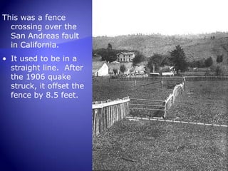 Sometimes, though, the crust at the fault sticks, but the plates keep moving.  This builds up tremendous pressure on the stuck crusts until they finally unstick and they suddenly move a lot at once.  This is when the earthquake happens.