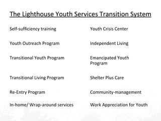 lighthouse youth services independent living program