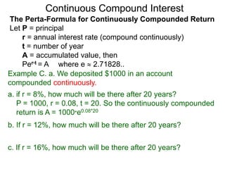 2.3 continuous compound interests | PPTX