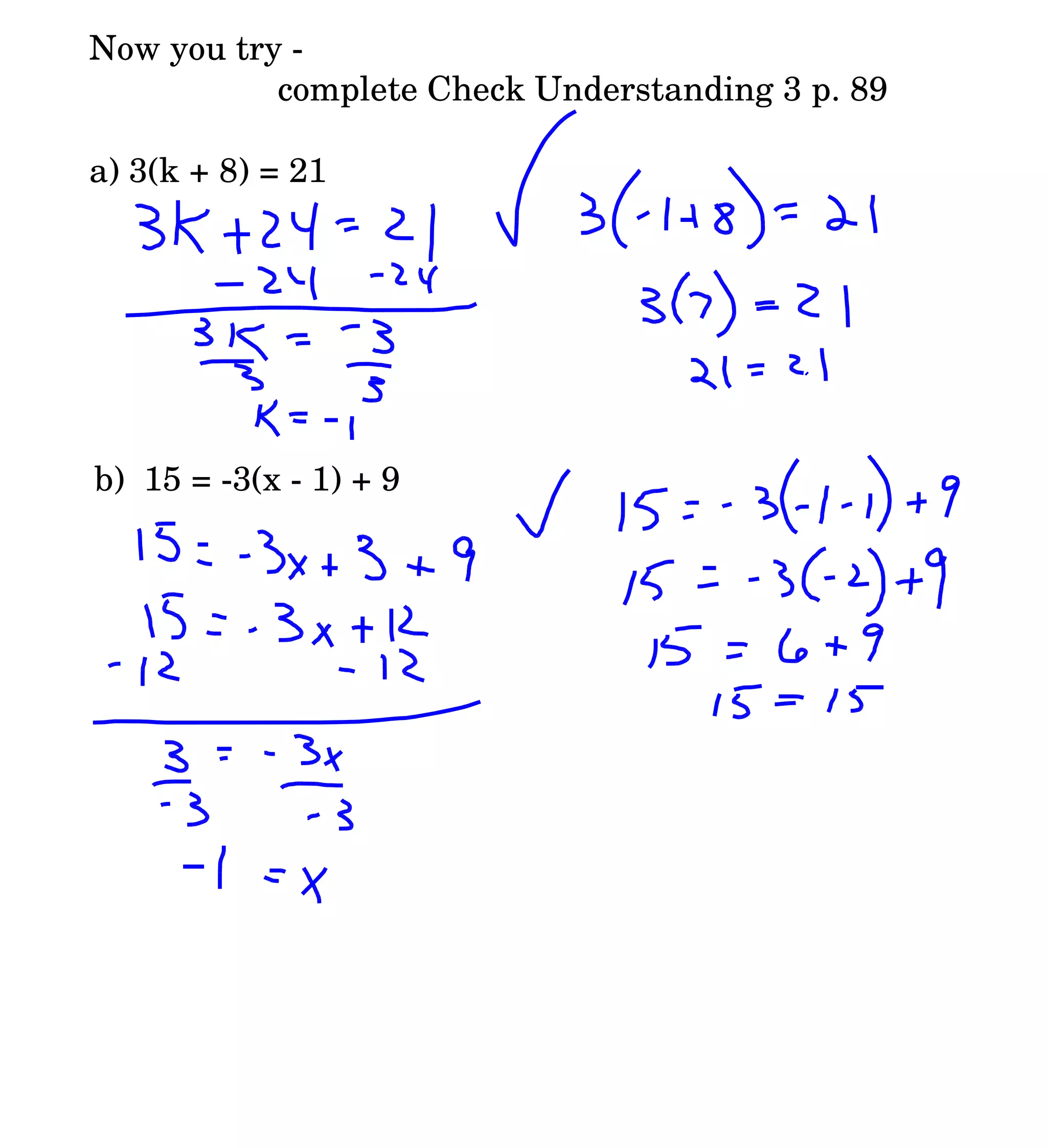Solving Equations - Distributive Property | PPT