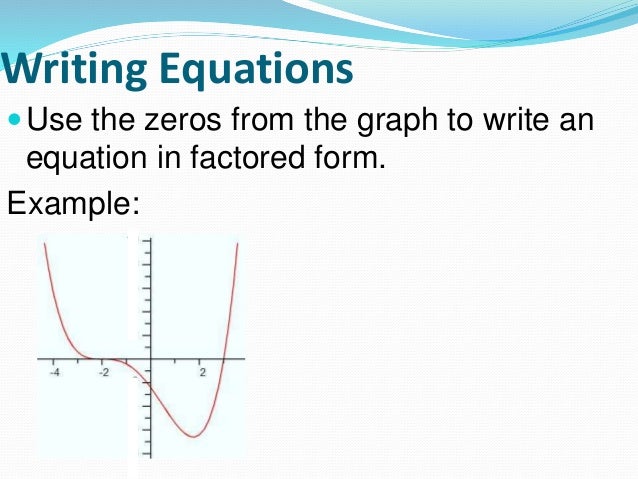 2 3 graphing polynomials writing polynomials in factored form