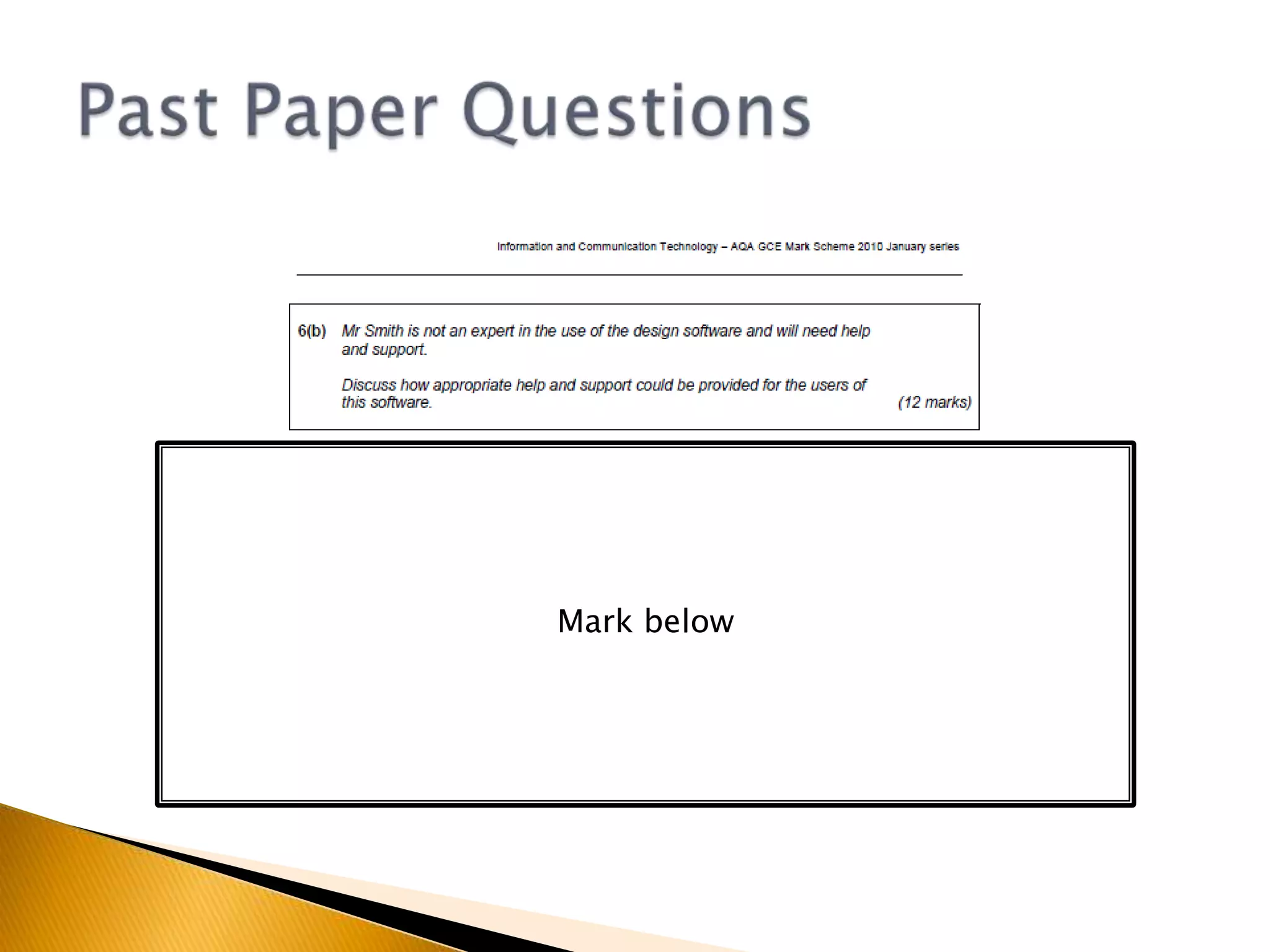 What support options are offered by system providers?Many providers offer the following support options:Telephone Help DeskEmail supportUser GuidesOnline support (patches, updates)Help/Support Options