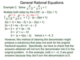 2 4 solving rational equations | PPTX