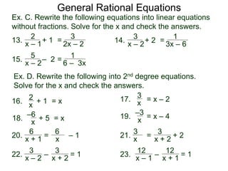 2 4 solving rational equations | PPTX