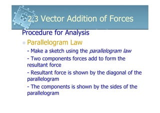 6161103 2.3 vector addition of forces | PDF