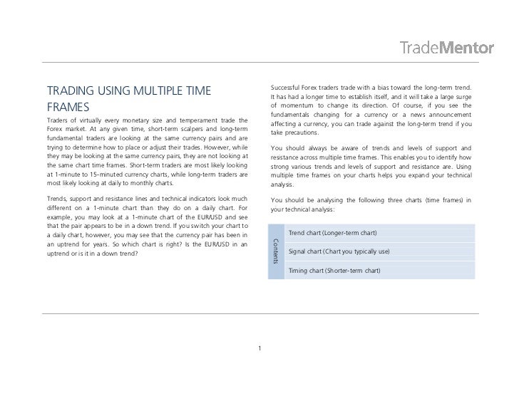 Forex trading time frames