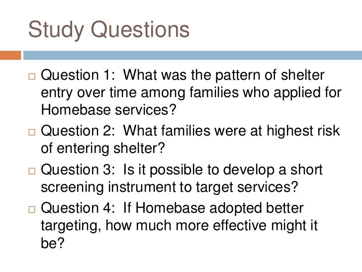 Discussion questions about homelessness picture