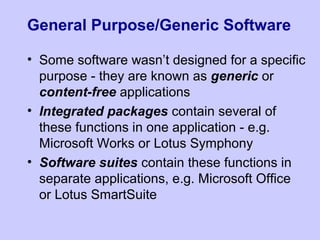 Generic softwares | PPT