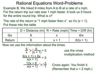 2 5 rational equations word-problems | PPT