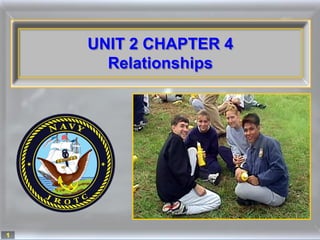UNIT 2 CHAPTER 4
      Relationships




1
 