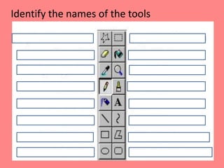 Identify the names of the tools
 