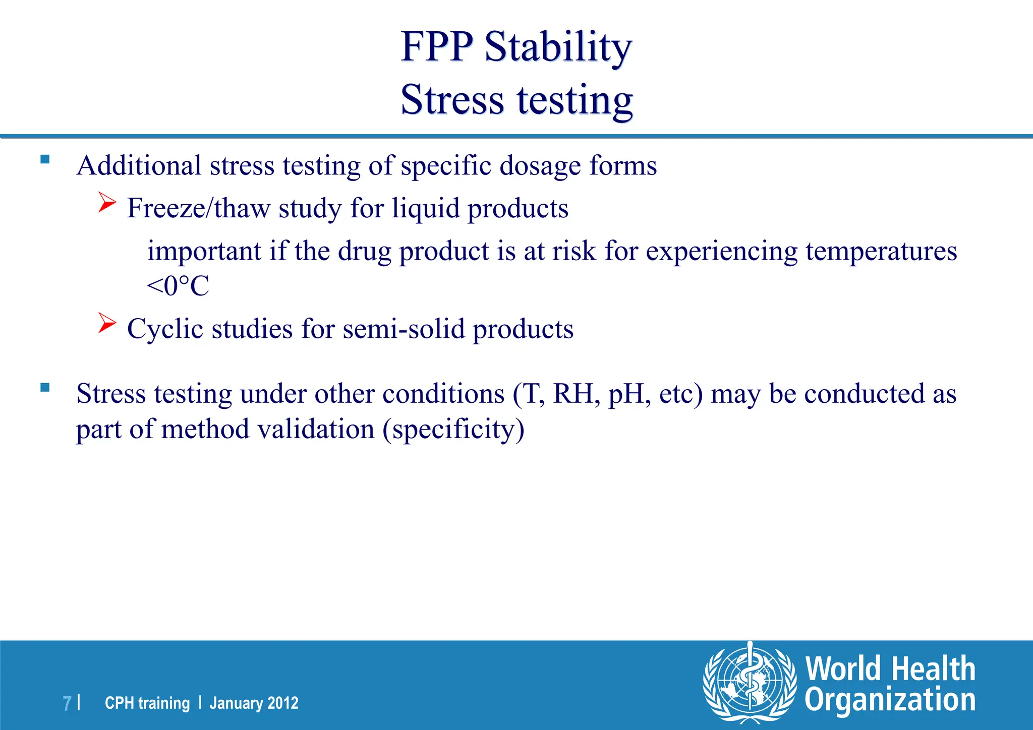 Stability testing of pharmaceutical finished products | PPT