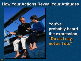 How Your Actions Reveal Your Attitudes



                        You’ve
                        probably heard
                        the expression,
                        “Do as I say,
                        not as I do.”


124
 