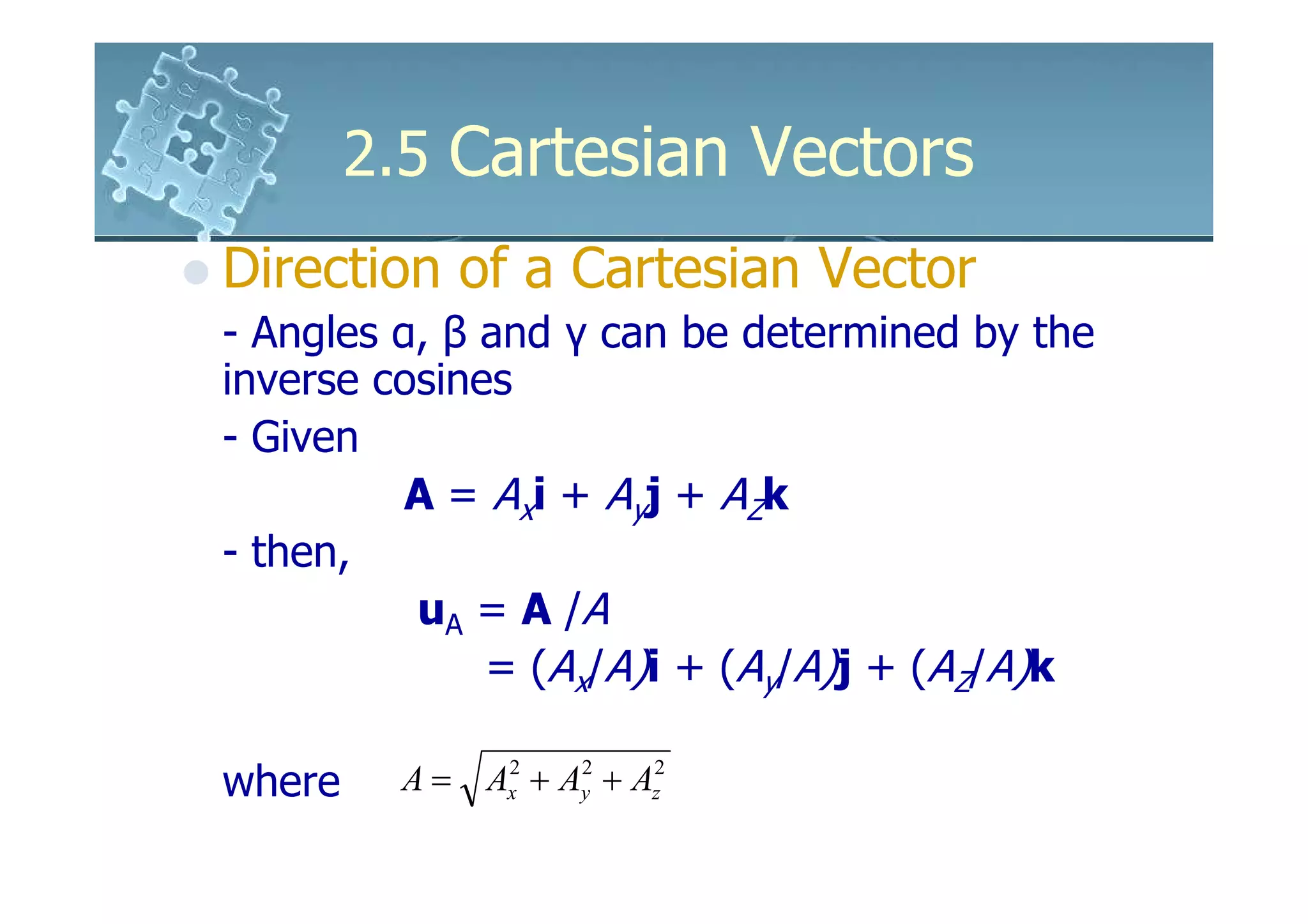 6161103 2.5 cartesian vectors | PPT