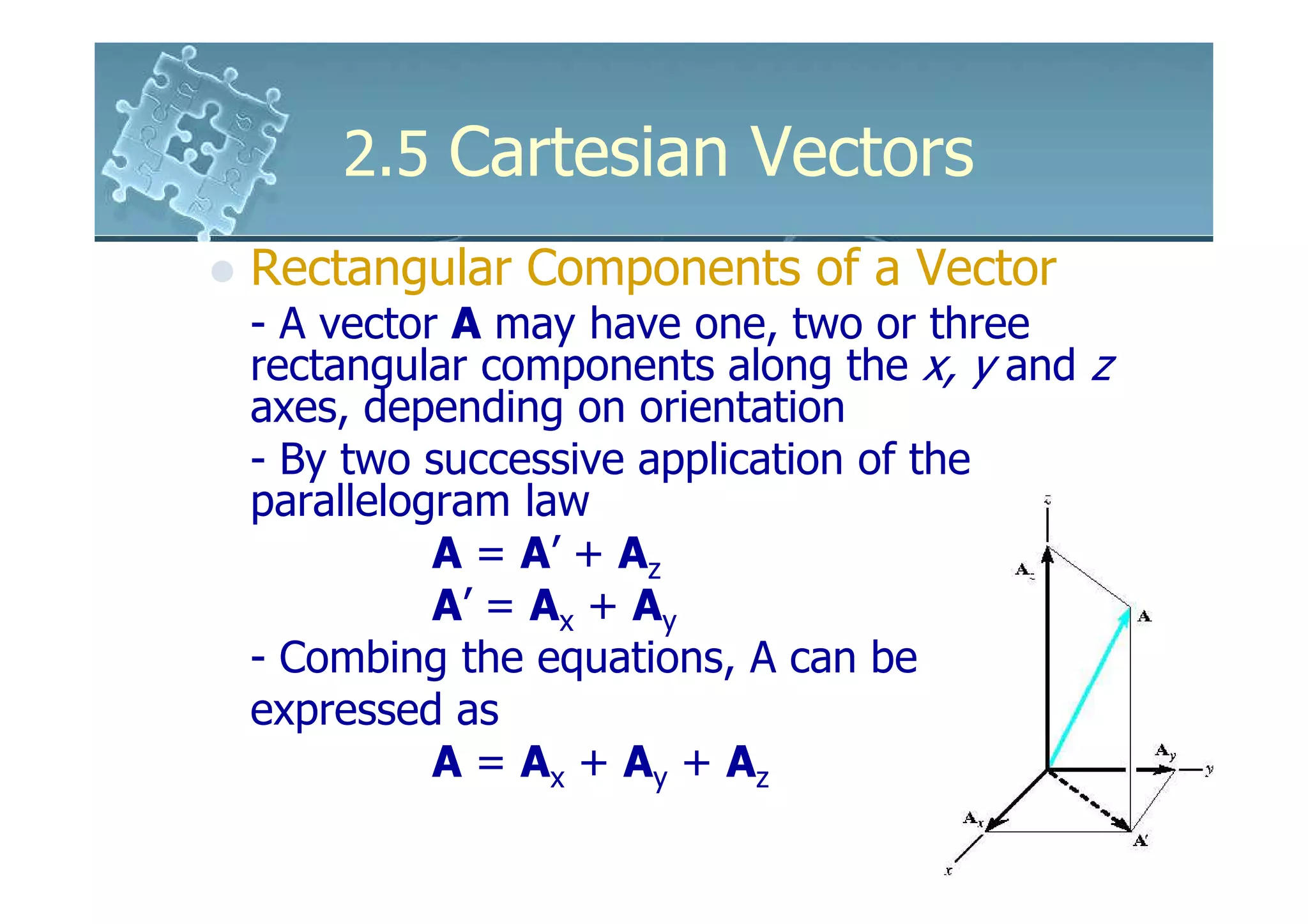 6161103 2.5 cartesian vectors | PPT