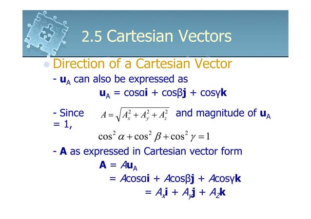 6161103 2.5 cartesian vectors | PPT