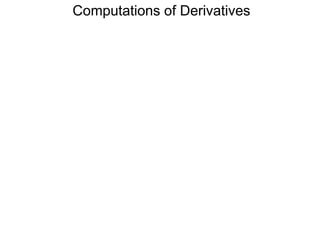 Computations of Derivatives 
 