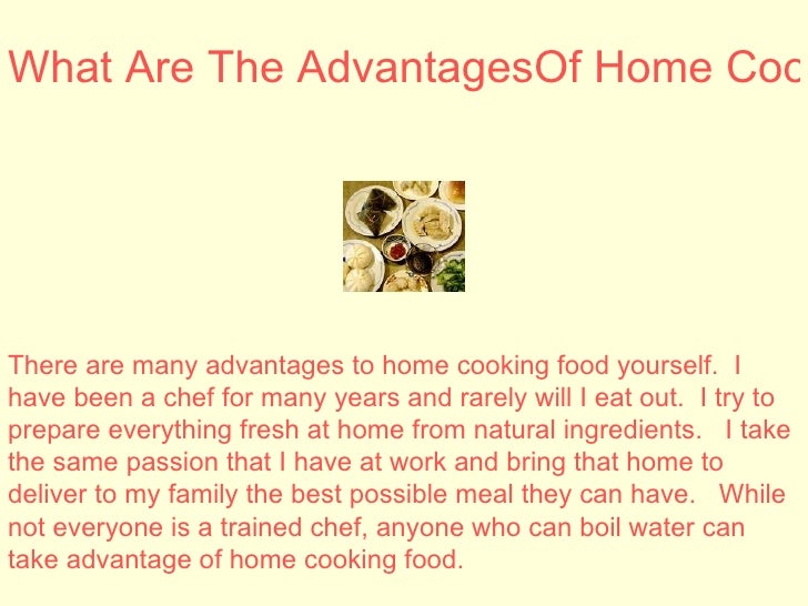 What Are The Advantages Of Home Cooking Food?