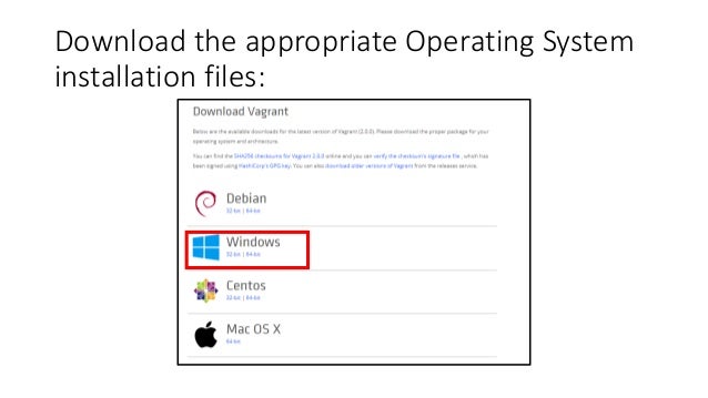 install vagrant