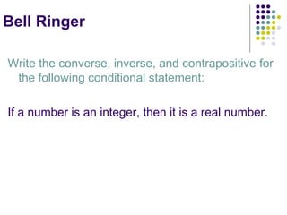 Integer Bell Ringer TechMathI - 2.6 | PPT