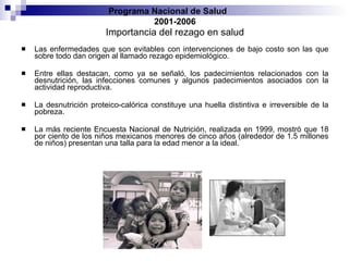 Programa Nacional De Salud 2001 2006