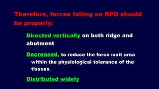2- a. Basic principles for designing the removable partial denture ...