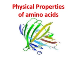 Physical Properties
  of amino acids
 