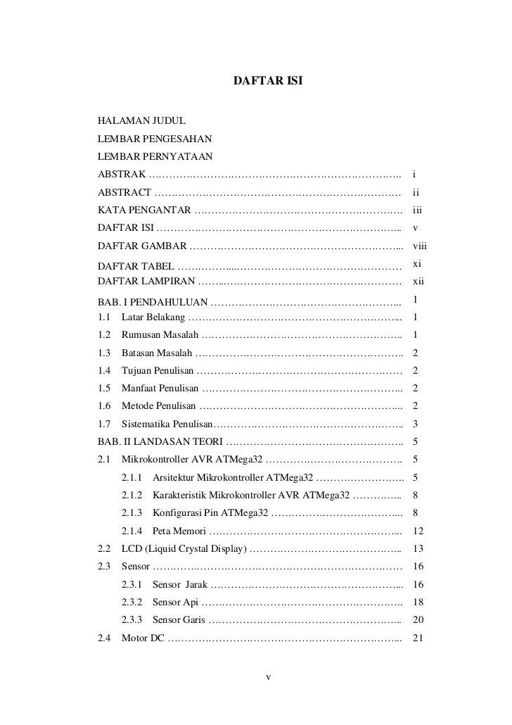 2. abstrak dan daftar isi, tabel dan gambar