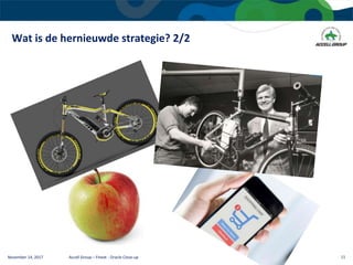 Wat is de hernieuwde strategie? 2/2
November 14, 2017 Accell Group – Finext - Oracle Close-up 11
 