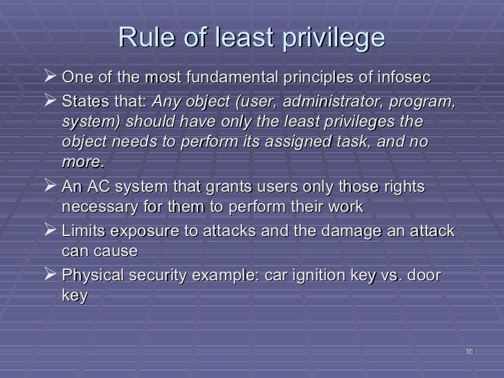 least privilege access