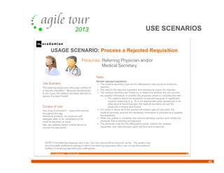 42
USE SCENARIOS
 