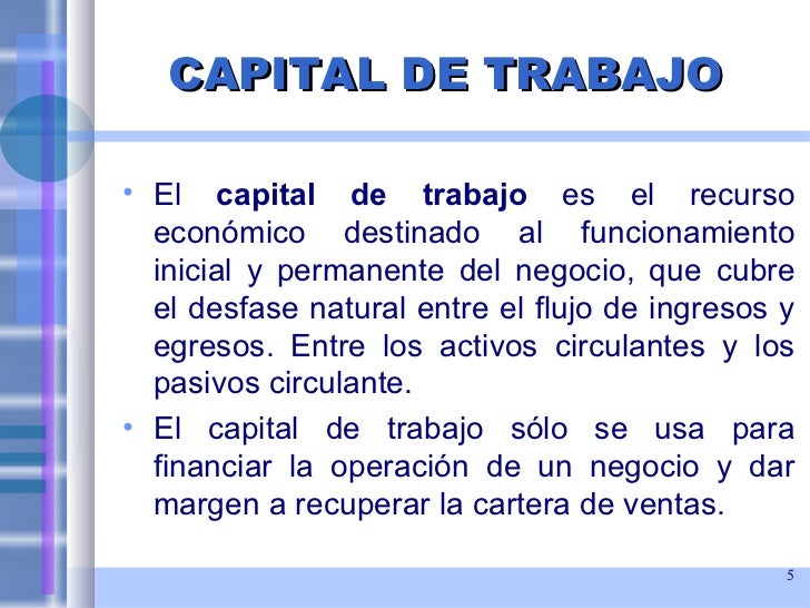 2. AdministracióN Del Capital De Trabajo