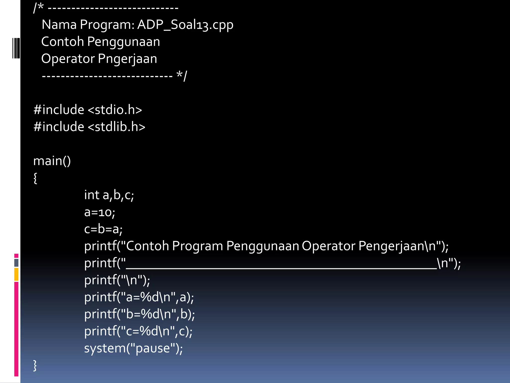 2 adp tipe data dan operator | PPTX