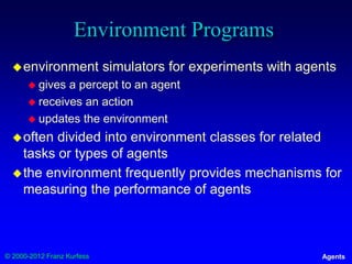 What is Agents, structure of agents, Types of AI Agents. | PPT