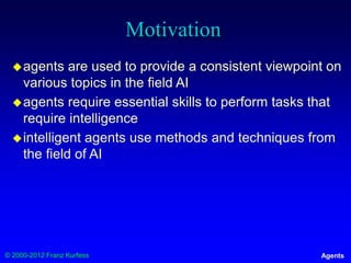 What is Agents, structure of agents, Types of AI Agents. | PPT