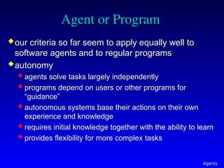 Agents chapter of Artificial intelligence | PPT