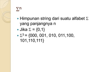 2 alfabet dan string | PPTX