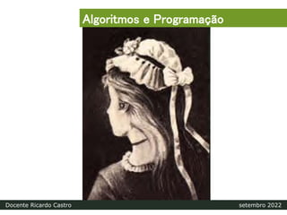 Algoritmos e Programação
Docente Ricardo Castro setembro 2022
 