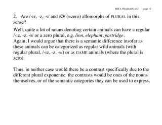 Zero Allomorph 2 allomorphy | PDF