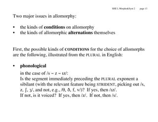 Zero Allomorph Example 2 allomorphy | PDF
