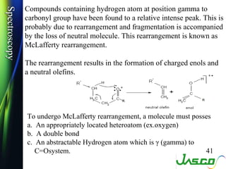 Spectroscopy   Compounds containing hydrogen atom at position gamma to
Spectroscopy
               carbonyl group have bee...