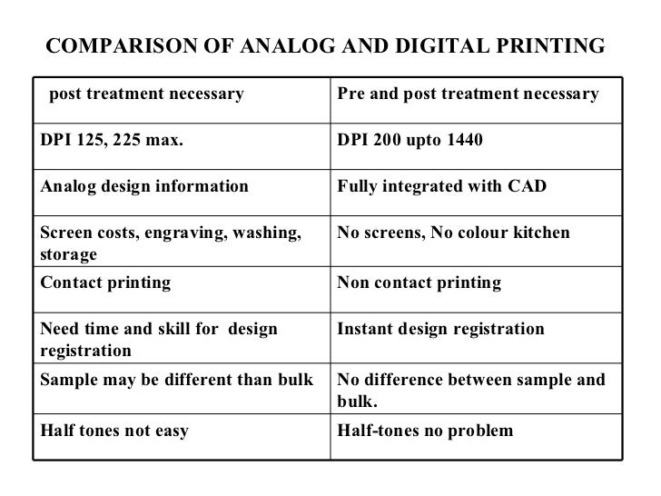 2 analog  and digital  priniting