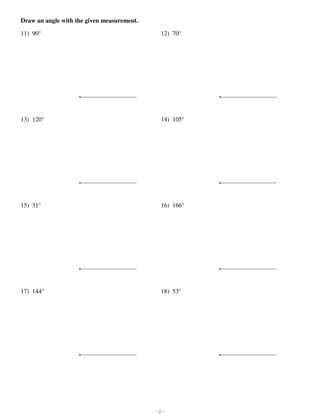 2 angles and their measures | PDF