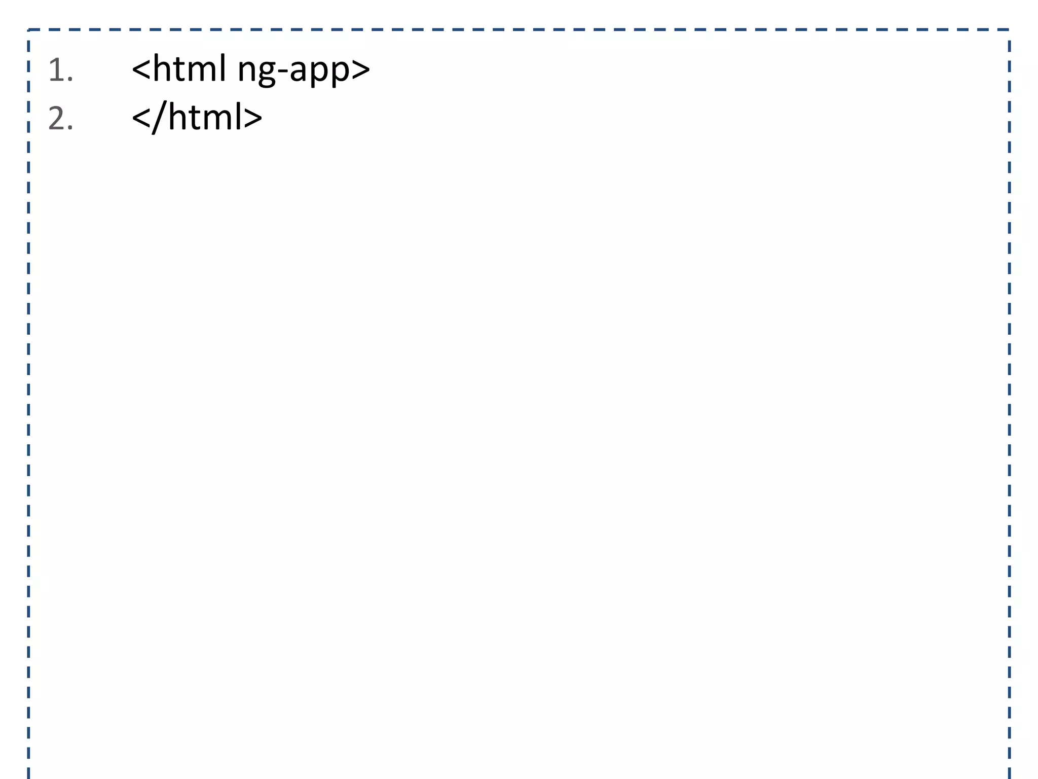 1. <html ng-app> 2. </html> 